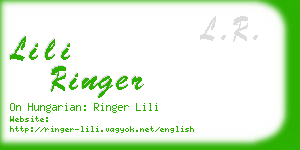 lili ringer business card